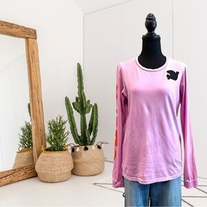 FREECITY Super-Vintage Long Sleeve Lets Go Graphic Tee T-Shirt